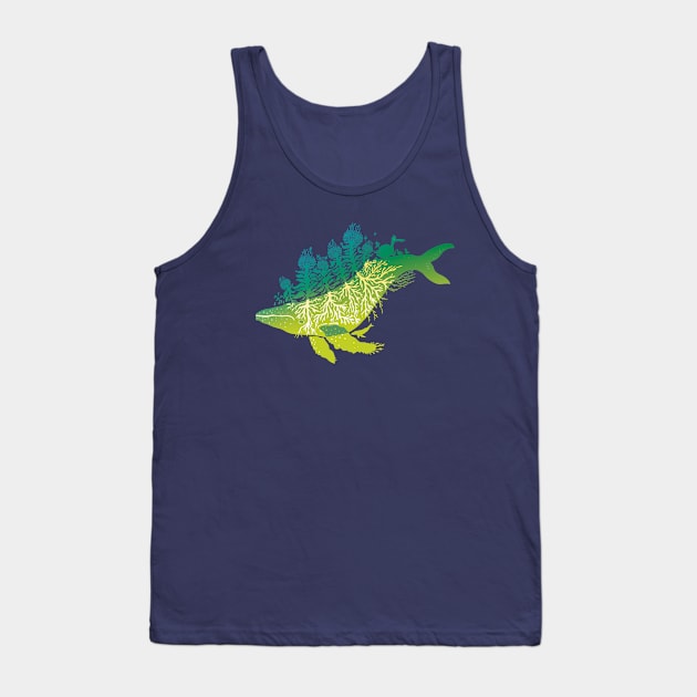 Garden Whale Tank Top by lazykite